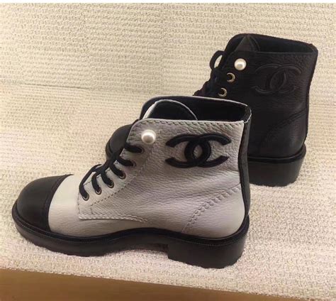 chanel boot heels|Chanel black canvas heel boots.